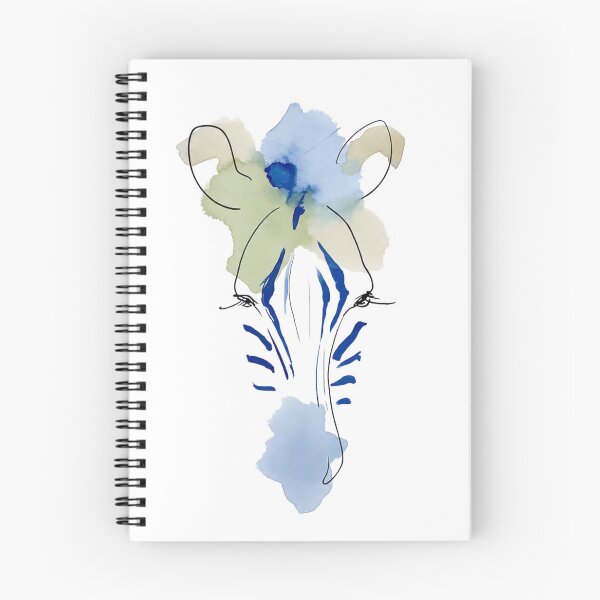 Item preview, Minimalist Watercolor Zebra Portrait | Modern Abstract Animal Line Art | Blue Safari Wall Art designed and sold by Ramona-Gliga.