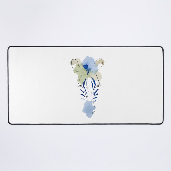 Item preview, Minimalist Watercolor Zebra Portrait | Modern Abstract Animal Line Art | Blue Safari Wall Art designed and sold by Ramona-Gliga.