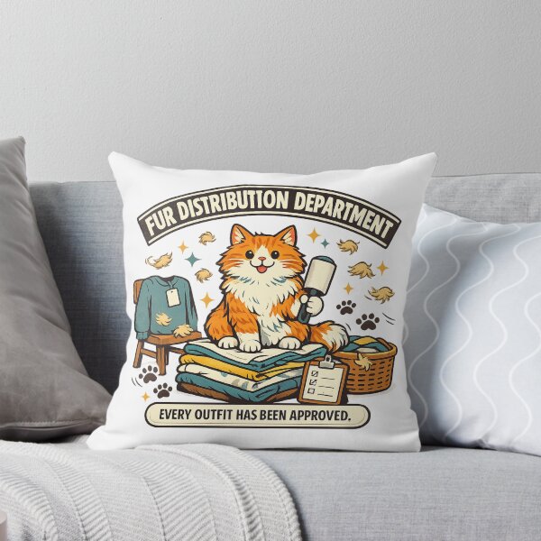 Item preview, Fur Distribution Department Funny Orange Cat Laundry designed and sold by Concrete Coffee Studio.