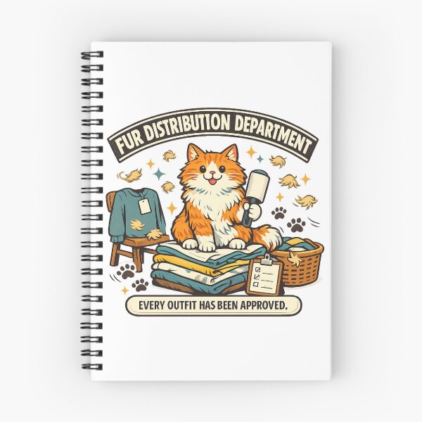 Item preview, Fur Distribution Department Funny Orange Cat Laundry designed and sold by Concrete Coffee Studio.
