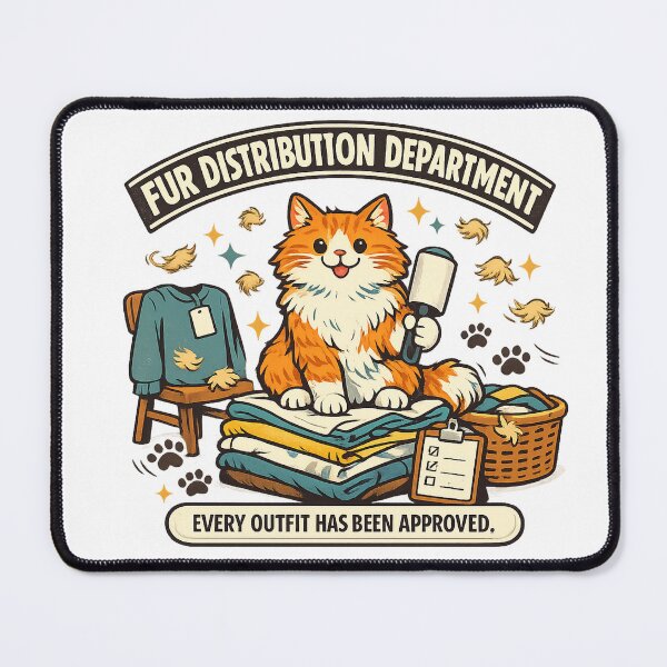 Item preview, Fur Distribution Department Funny Orange Cat Laundry designed and sold by Concrete Coffee Studio.