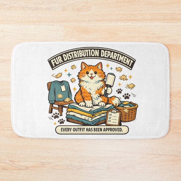 Item preview, Fur Distribution Department Funny Orange Cat Laundry designed and sold by Concrete Coffee Studio.