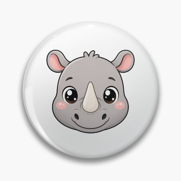 Item preview, Cute Kawaii Rhino Happy Animal Safari Cartoon designed and sold by Seculinator.