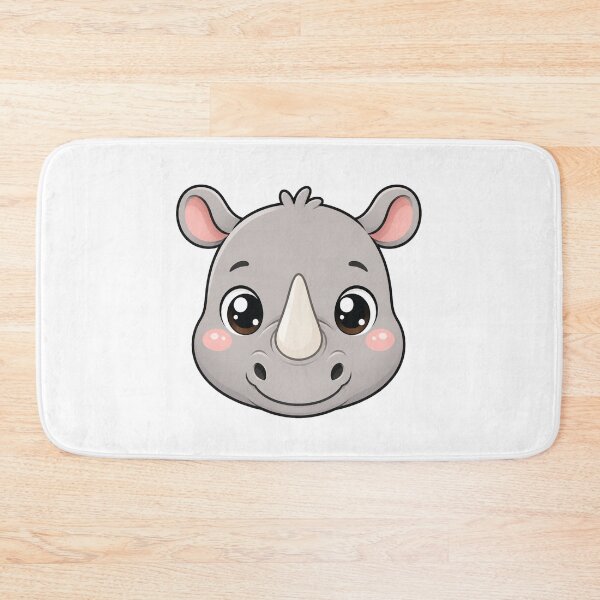 Item preview, Cute Kawaii Rhino Happy Animal Safari Cartoon designed and sold by Seculinator.