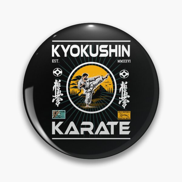 Item preview, Kyokushin Karate Outfit with Kanji and fighting spirit for the Kyokushinkai fan designed and sold by RetroMaritalArt.