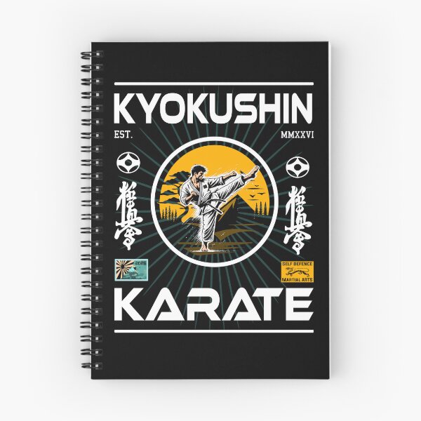 Item preview, Kyokushin Karate Outfit with Kanji and fighting spirit for the Kyokushinkai fan designed and sold by RetroMaritalArt.