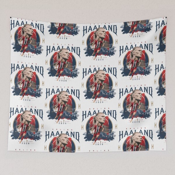 Item preview, Haaland Erling World 2026 Cup Norway Football Retro designed and sold by DarylPope.