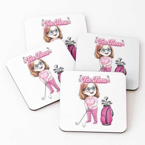 Item preview, Cute Female Golfer Tee Time Chibi Graphic designed and sold by ArtisticDesignsbyLinda.
