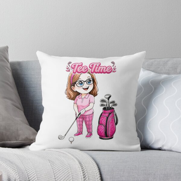 Item preview, Cute Female Golfer Tee Time Chibi Graphic designed and sold by ArtisticDesignsbyLinda.