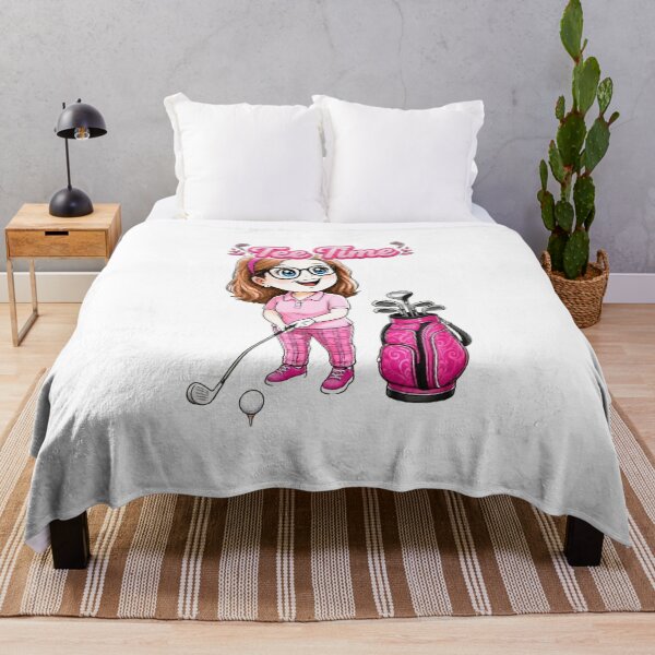 Item preview, Cute Female Golfer Tee Time Chibi Graphic designed and sold by ArtisticDesignsbyLinda.