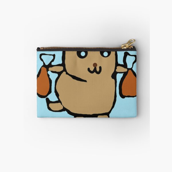 Item preview, Playful Cartoon Cat Nala with Chicken Bags designed and sold by ChromaToon.
