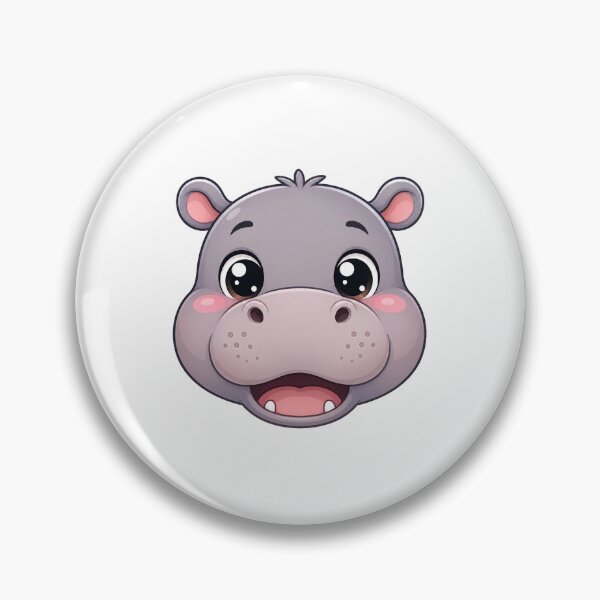 Item preview, Cute Kawaii Hippo Happy Animal Safari Cartoon designed and sold by Seculinator.