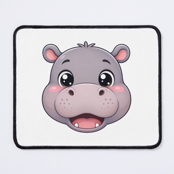 Item preview, Cute Kawaii Hippo Happy Animal Safari Cartoon designed and sold by Seculinator.