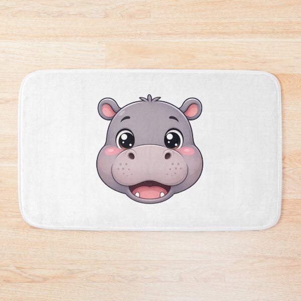 Item preview, Cute Kawaii Hippo Happy Animal Safari Cartoon designed and sold by Seculinator.