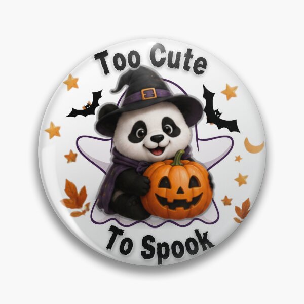 Item preview, Cute Halloween Panda Pumpkin Ghost Sticker | Too Cute To Spook designed and sold by EnginerdStudio.