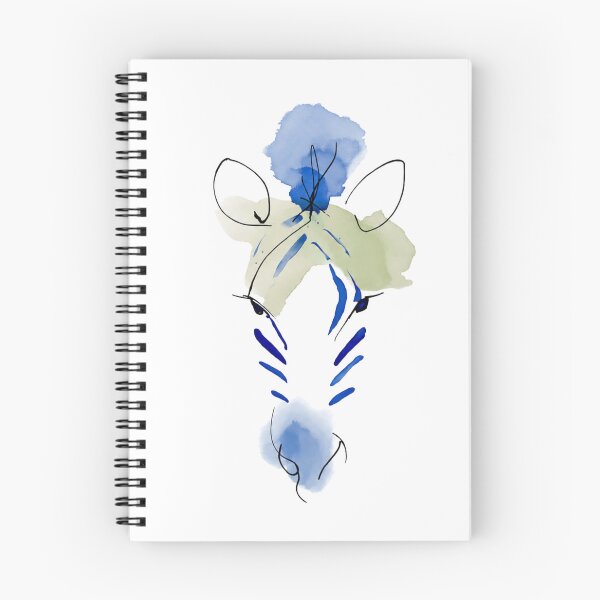 Item preview, Minimalist Watercolor Zebra Portrait | Modern Abstract Animal Line Art | Blue Safari Wall Art designed and sold by Ramona-Gliga.