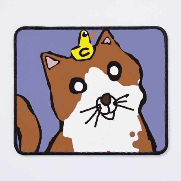 Item preview, Whimsical Calico Cat with Rubber Duck Hat designed and sold by ChromaToon.