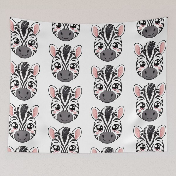 Item preview, Cute Kawaii Zebra Happy Animal Safari Cartoon designed and sold by Seculinator.