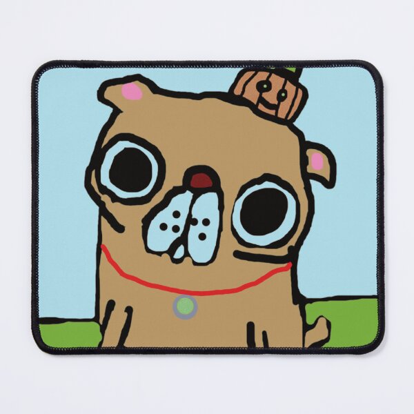 Item preview, Cute Pug Puppy wearing Pumpkin Hat designed and sold by ChromaToon.