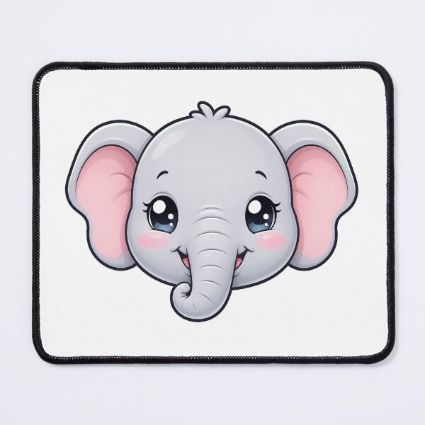 Item preview, Cute Kawaii Elephant Happy Animal Safari Cartoon designed and sold by Seculinator.