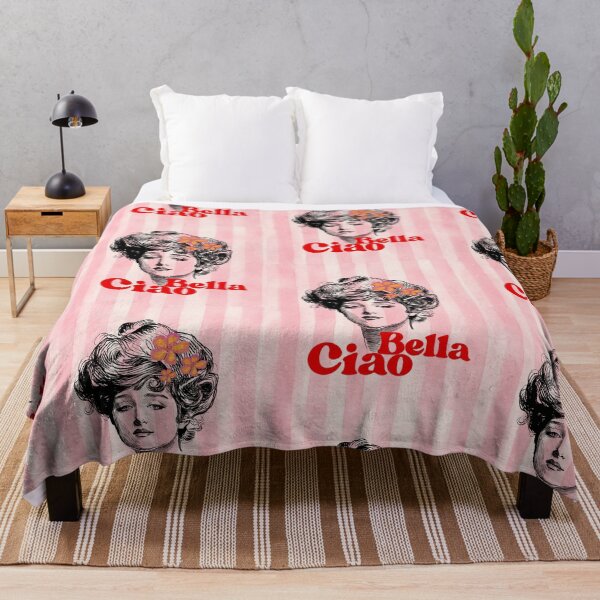Item preview, Ciao Bella - Vintage Woman Art with Pink Floral Retro Vibes designed and sold by crystalar95.