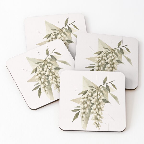 Item preview, Geometric acacia a subtle floral composition. A delicate vintage bouquet. designed and sold by NewtBoo.