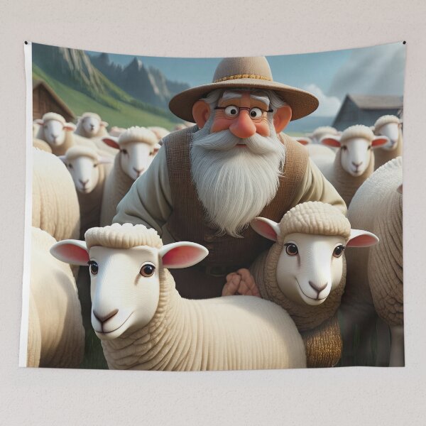 Item preview, Old Fart as a sheep shearer designed and sold by Colin Bentham.