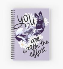 Cuaderno de espiral Perro pintado "You Are Worth the Effort"