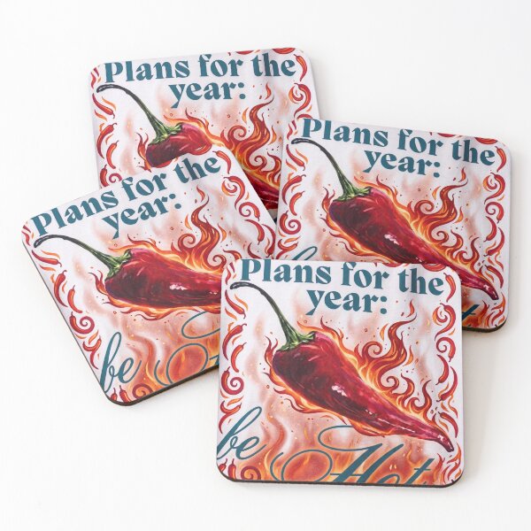 Item preview, Spicy Flame "Plans for the Year: Be Hot" Graphic Design designed and sold by Freedom Line Studio.