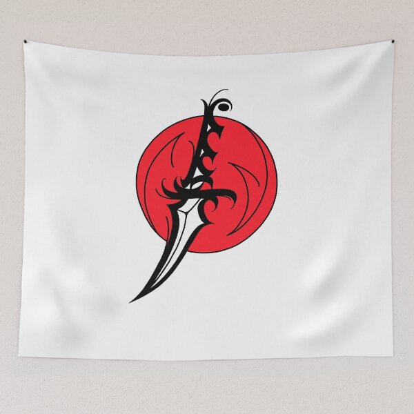 Item preview, Japanese Dagger Red Sun Ninja Knife Tattoo Calligraphy designed and sold by elmuna.