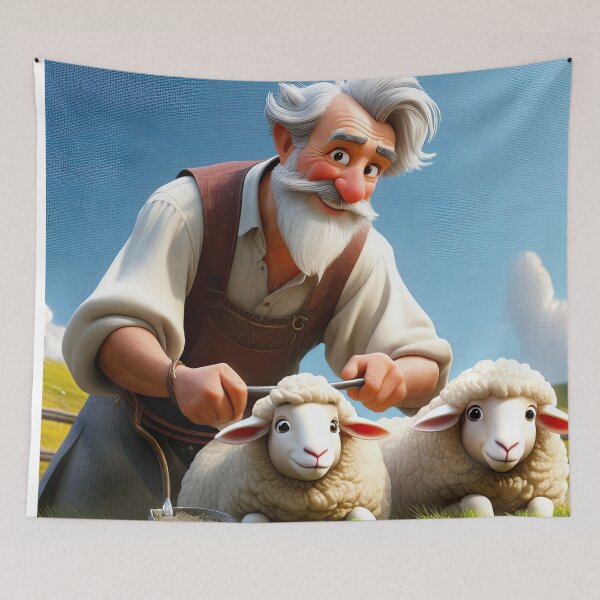 Item preview, Old Fart as a sheep shearer designed and sold by Colin Bentham.