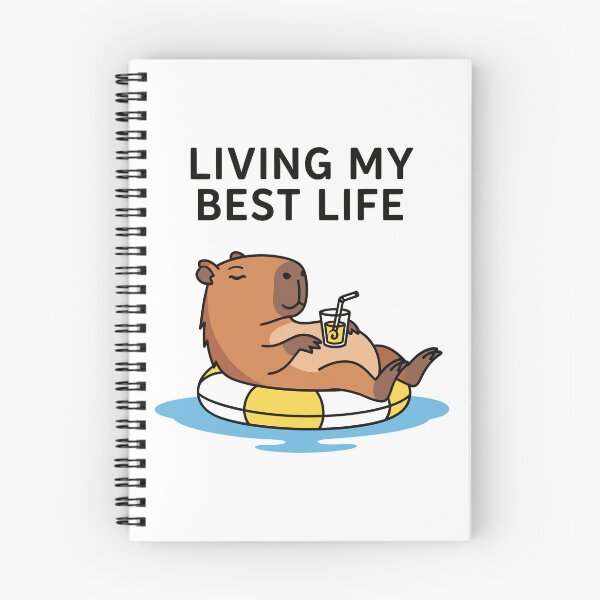 Item preview, Chilling Capybara Living My Best Life Summer Pool Float designed and sold by Amir Faysal.