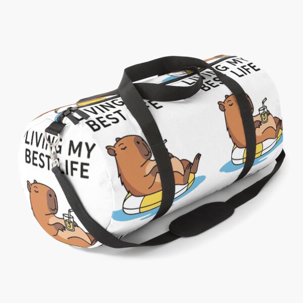 Item preview, Chilling Capybara Living My Best Life Summer Pool Float designed and sold by Amir Faysal.