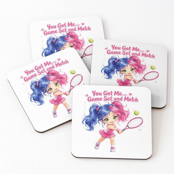 Item preview, Game Set and Match Split Colour Hair Tennis Girl designed and sold by ArtisticDesignsbyLinda.
