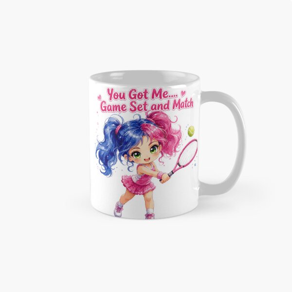 Item preview, Game Set and Match Split Colour Hair Tennis Girl designed and sold by ArtisticDesignsbyLinda.