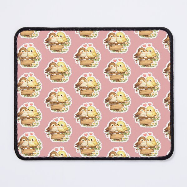 Item preview, Cute Bird Couple Sticker | Kawaii Love Birds | Adorable Sparrow & Chick | Pastel Bird Aesthetic | Romantic Animal Sticker designed and sold by StyloStudio.