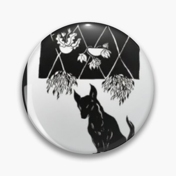 Item preview, Dog And Hanging Plants designed and sold by DarkInkTales.