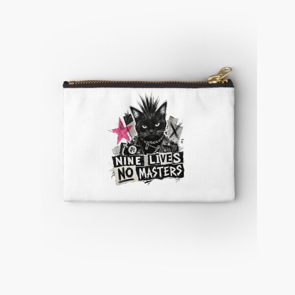 Item preview, Punk Cat Nine Lives No Masters Mohawk Anarchy designed and sold by AntiqueImages.