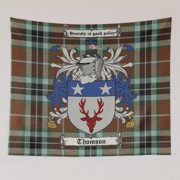 Item preview, Thomson Coat of Arms and Thomas Modern Hunting Tartan  designed and sold by Kirrindy Designs.