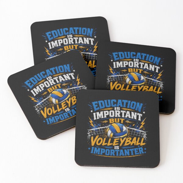 Item preview, Education Is Important But Volleyball Is Importer Volleyball Player Coach Fan designed and sold by HumansStuck12.