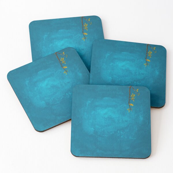 Item preview, Turquoise and Gold Minimalism Japanese Inspired Acrylic Art designed and sold by NJCArtPhoto.