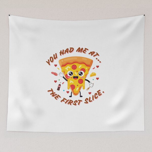 Item preview, You Had Me At The First Slice - Cute Kawaii Retro Pizza Sticker designed and sold by Frafri92.
