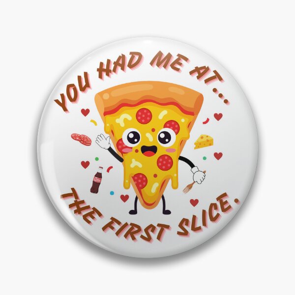 Item preview, You Had Me At The First Slice - Cute Kawaii Retro Pizza Sticker designed and sold by Frafri92.