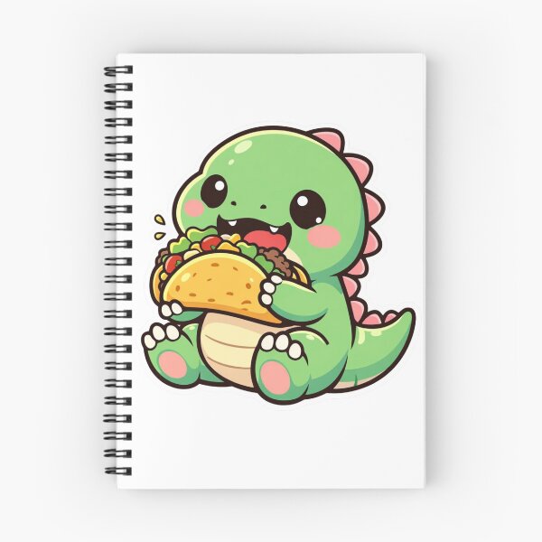 Item preview, Cute Dino Taco - Kawaii Baby T-Rex Dinosaur Food Sticker designed and sold by AuraArtistica.