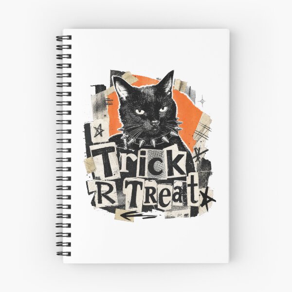 Item preview, Punk Black Cat Trick or Treat Halloween Spooky designed and sold by AntiqueImages.