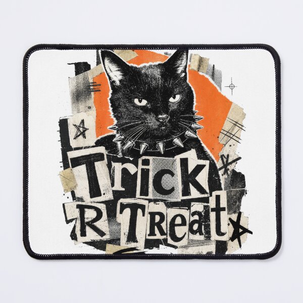 Item preview, Punk Black Cat Trick or Treat Halloween Spooky designed and sold by AntiqueImages.