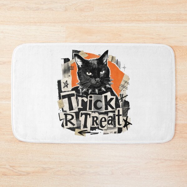 Item preview, Punk Black Cat Trick or Treat Halloween Spooky designed and sold by AntiqueImages.