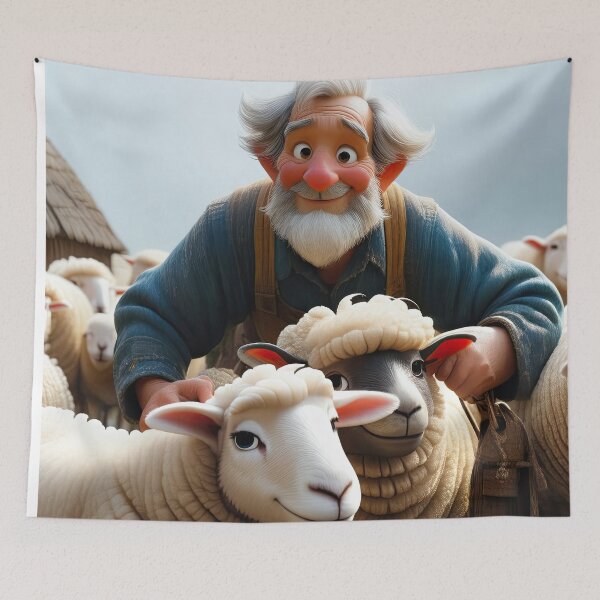 Item preview, Old Fart as a sheep shearer designed and sold by Colin Bentham.