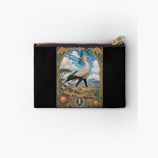 Item preview, African Secretarybird Art Nouveau Wildlife Bird designed and sold by AntiqueImages.