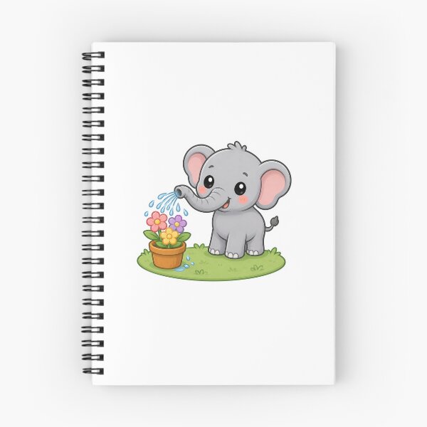 Item preview, Elephant Watering Flowers Sticker designed and sold by PawsGiggles.